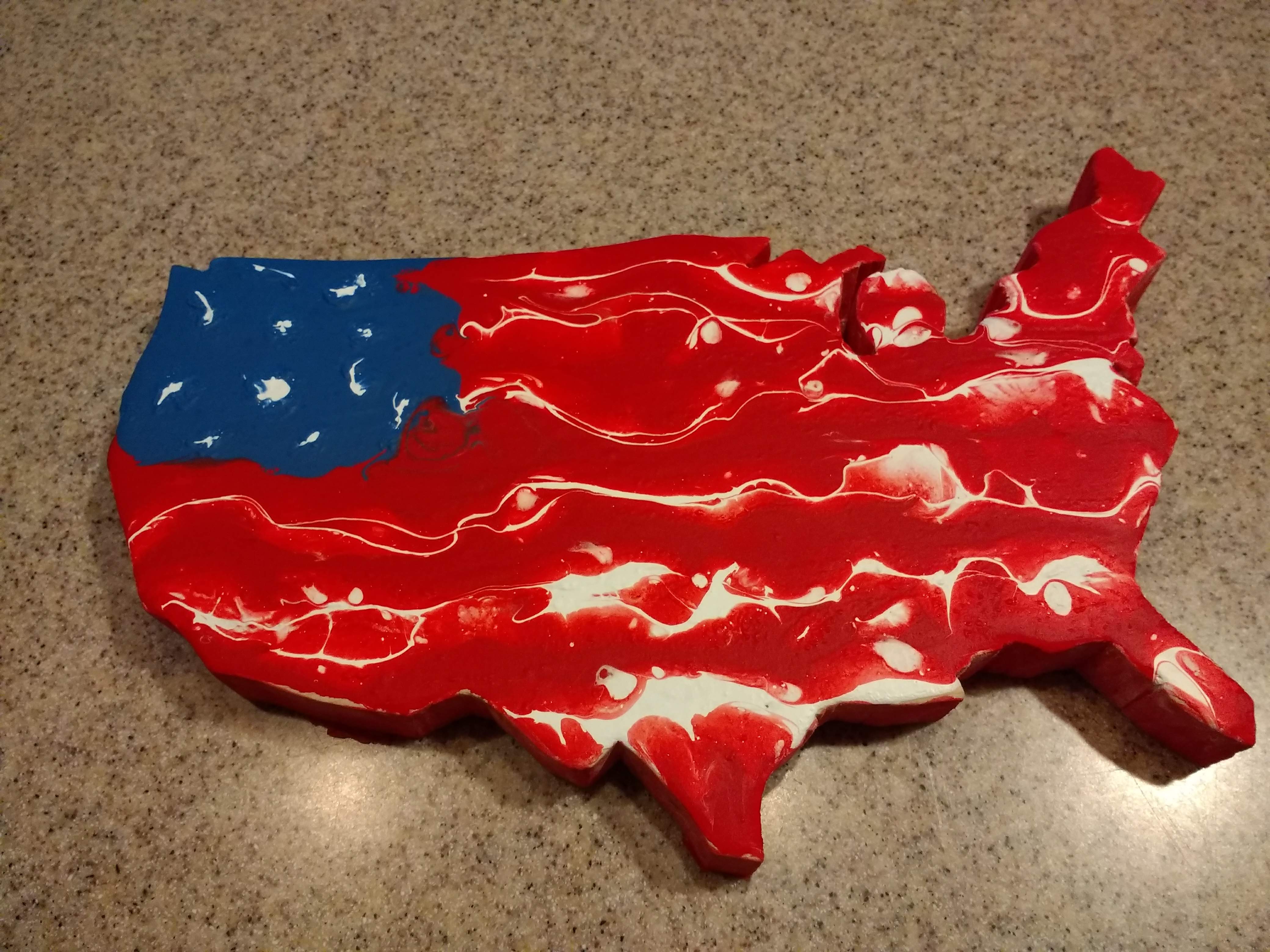 USA theme wooden art