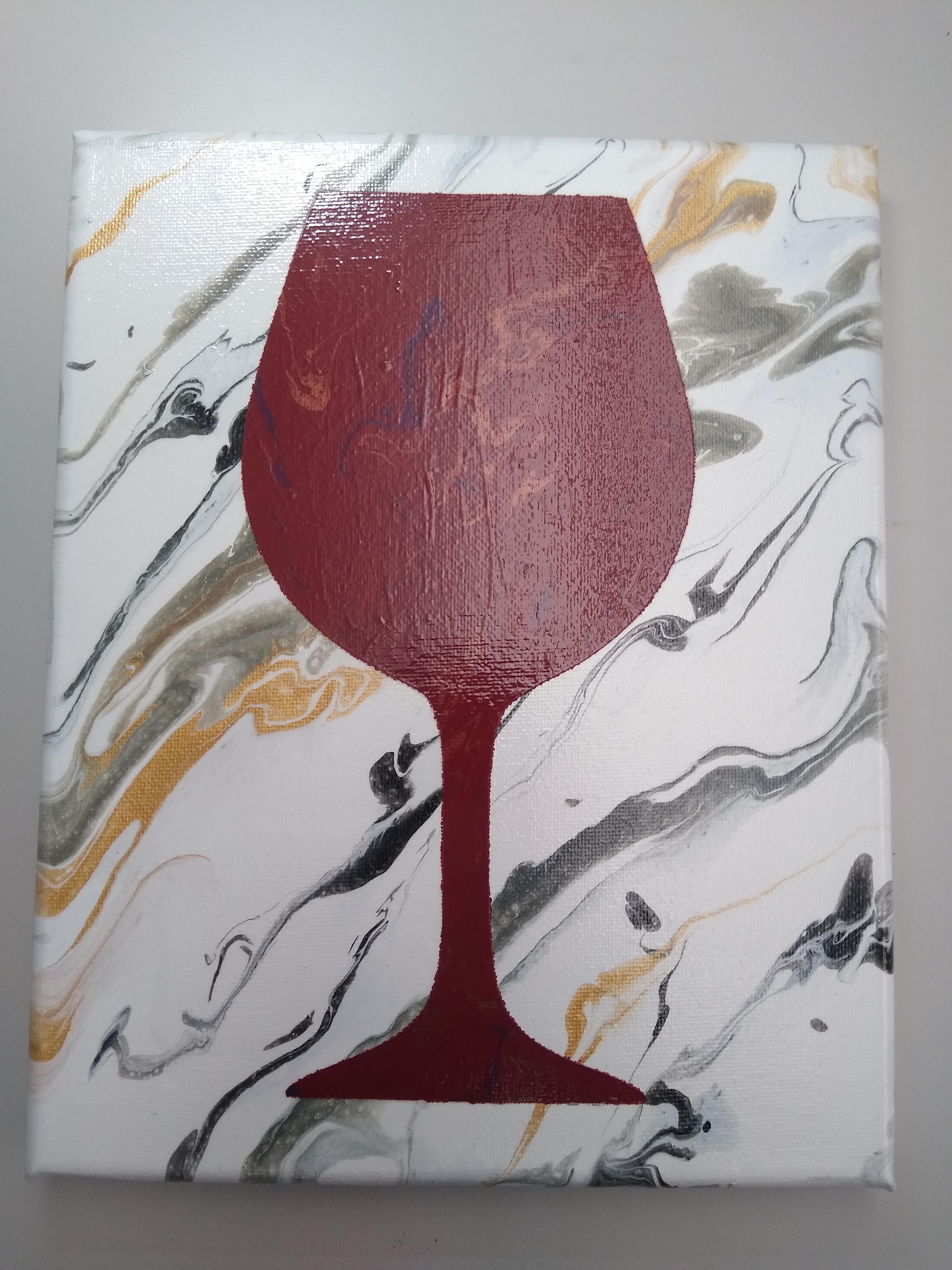 Wine glass painting